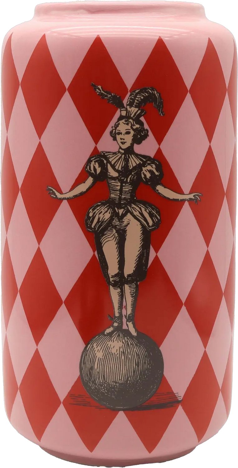 Kitsch Kitchen Kitsch Royale vaas Loretta roze/rood