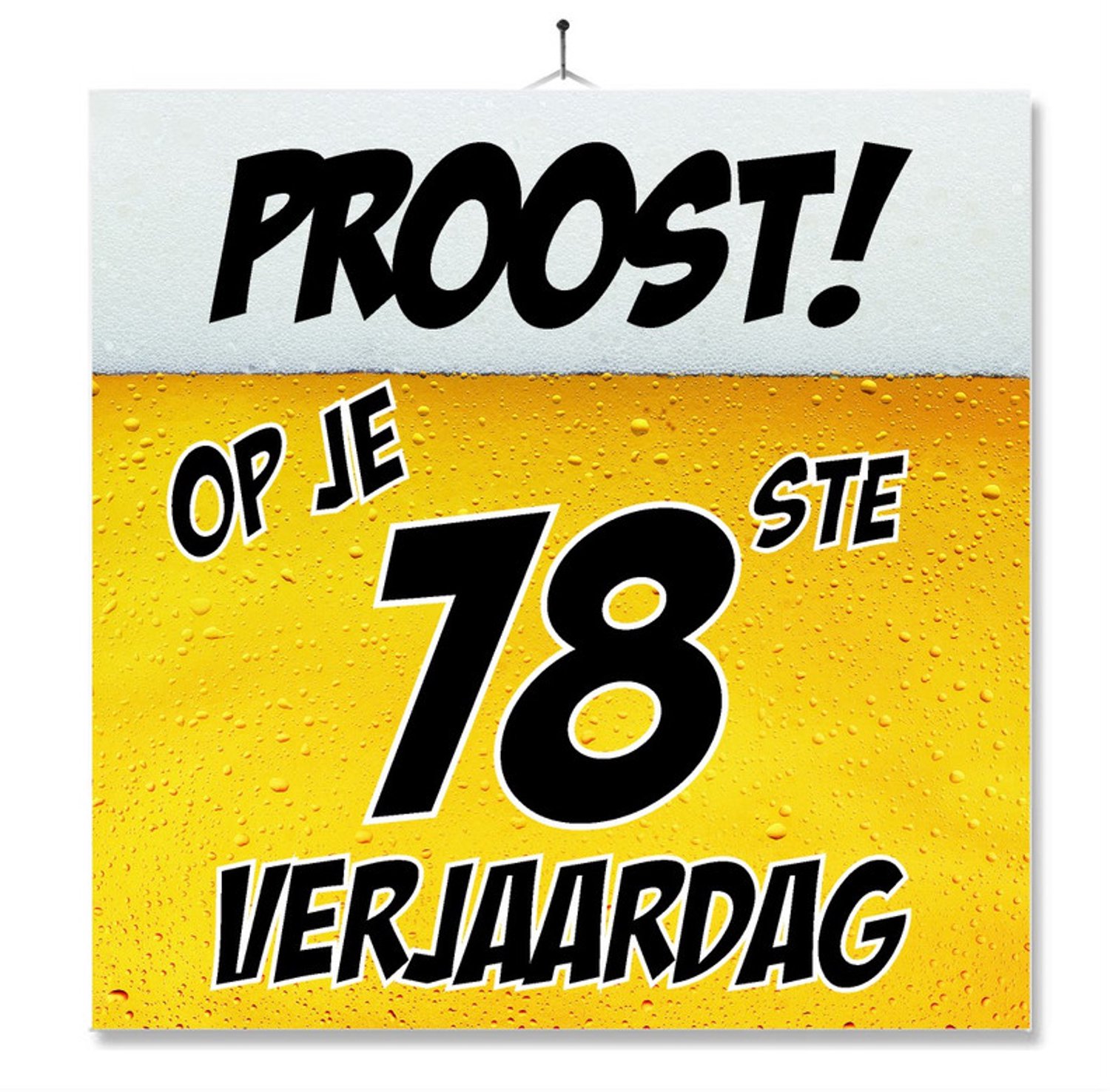 MC Living Tegel Met Opdruk | Grappig | Humor | Verjaardag kado | Proost op je 78ste verjaardag Multi-Color