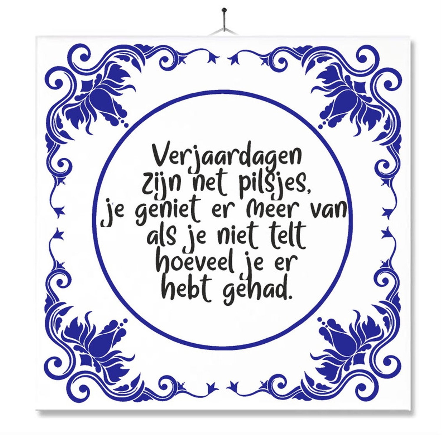 MC Living Tegel Met Opdruk | Grappig | Humor | Verjaardag kado | Verjaardagen zijn net pilsjes Multi-Color