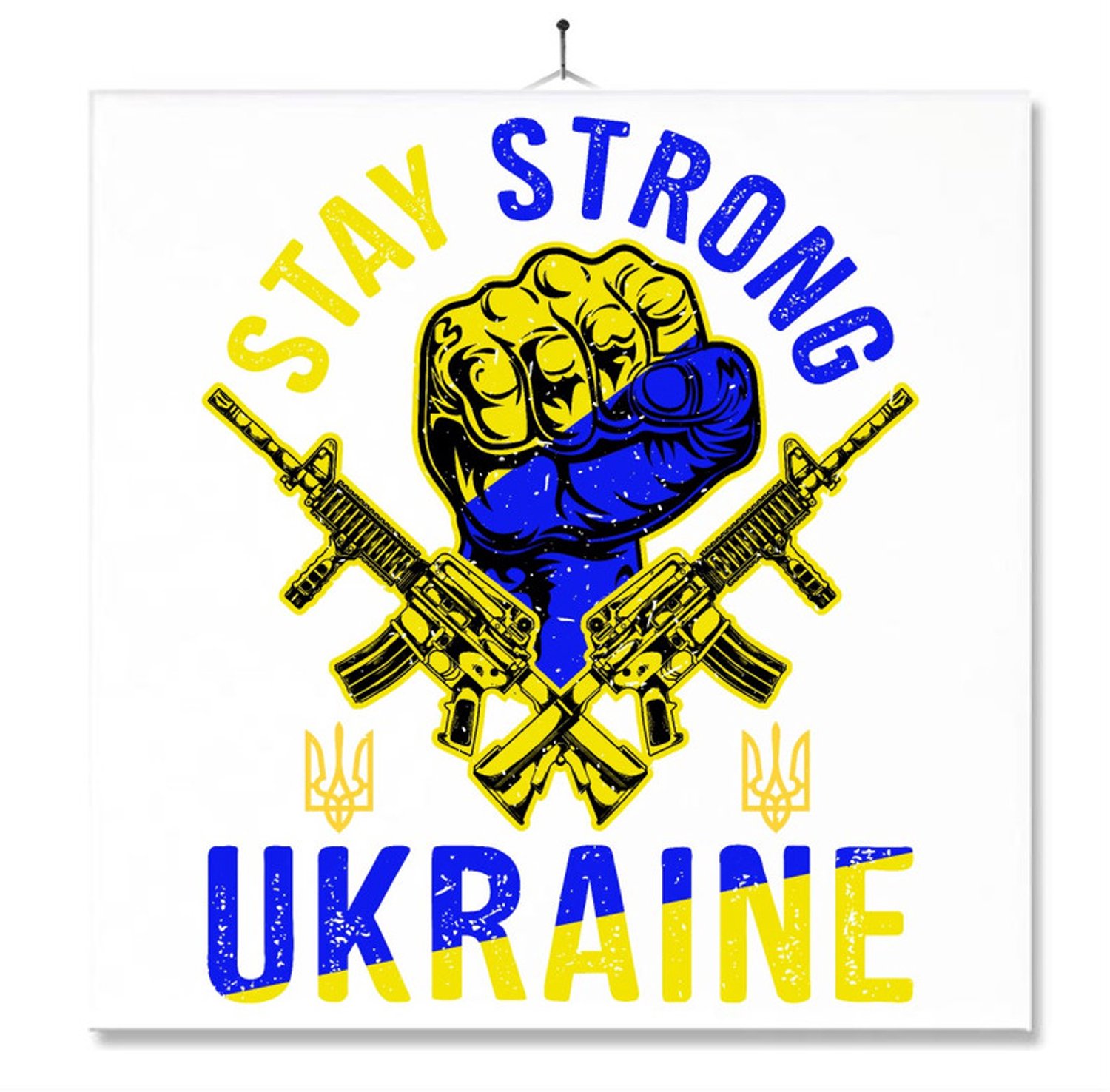 MC Living Tegel Met Opdruk | Oekraine | Stay strong Ukraine Ontwerp 2