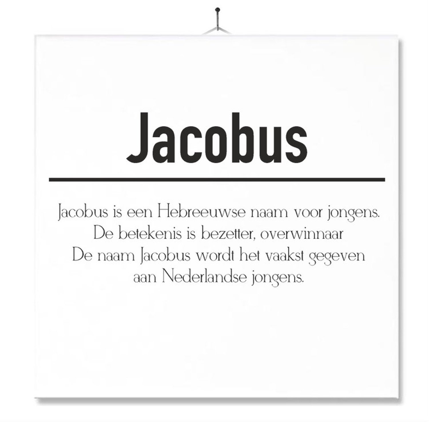 MC Living Tegel Met Opdruk | Betekenis | Kado | Cadeau | Met Naam - Jacobus Multi-Color