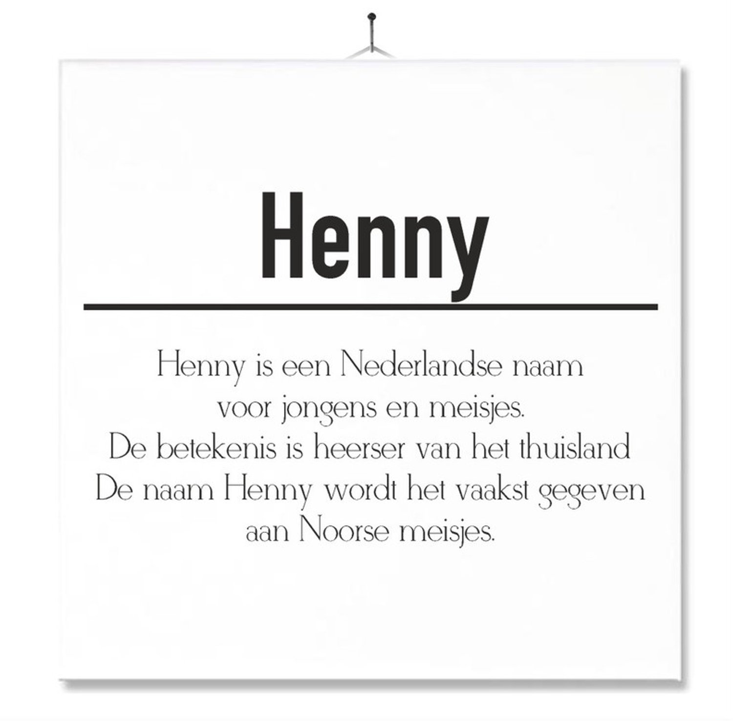 MC Living Tegel Met Opdruk | Betekenis | Kado | Cadeau | Met Naam - Hennty Multi-Color