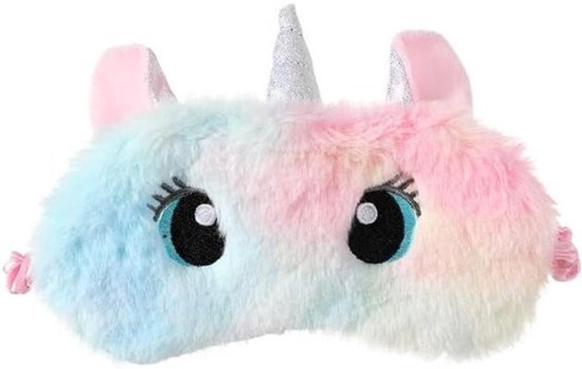 Kinder slaapmasker - Oogmasker kind - Reizen en slapen - Zacht en comfortabel - 20 x 10 cm - Regenboog