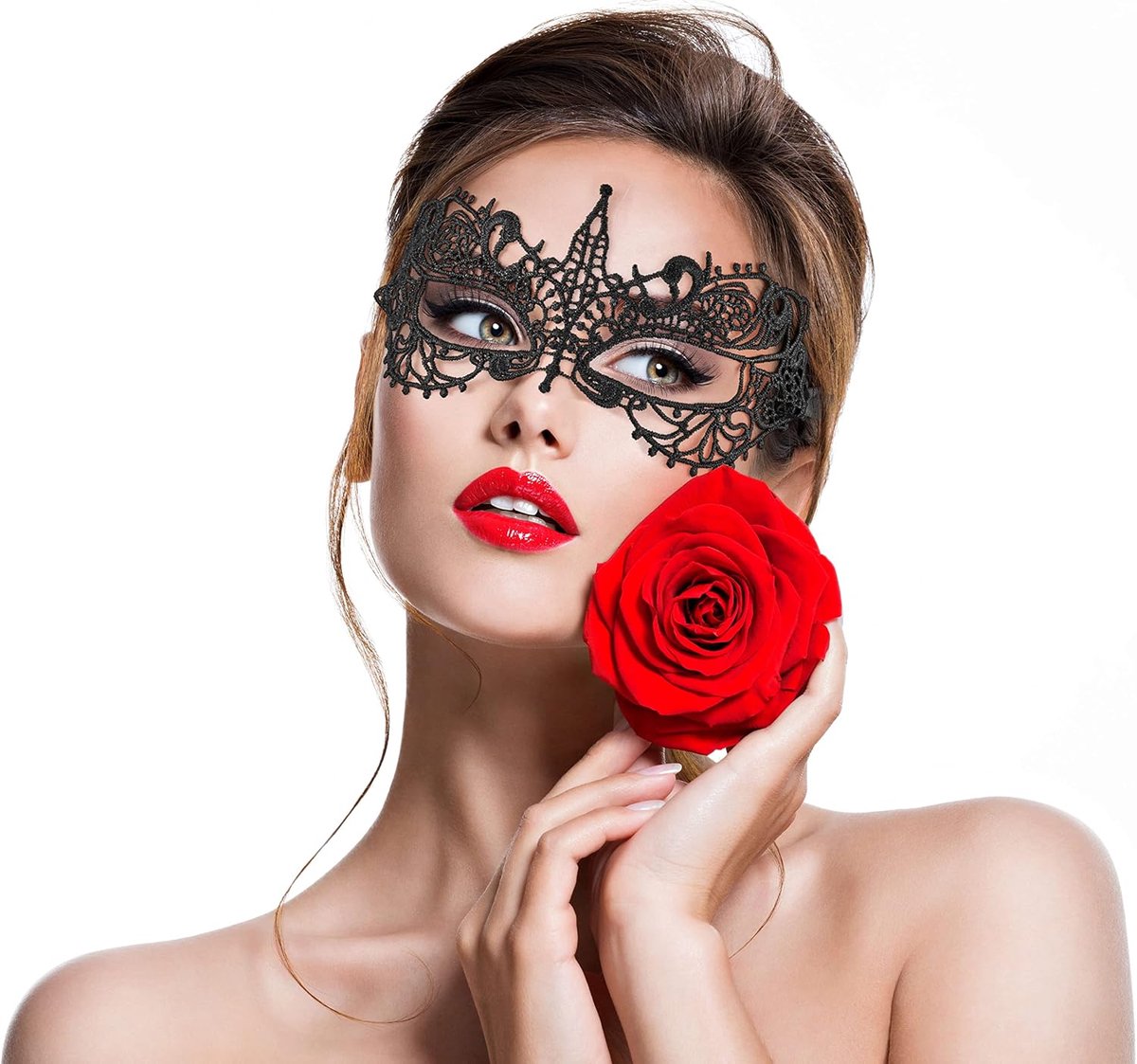 Venetiaans masker voor dames, elegant, feestoutfit, accessoires, kostuumaccessoires, carnaval, Halloween, sexy oogmasker voor vrouwen