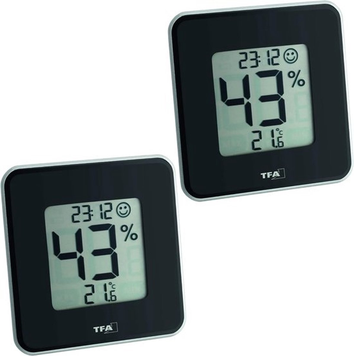 Stijlvolle Set Thermo-hygrometers voor Binnenklimaat Meting