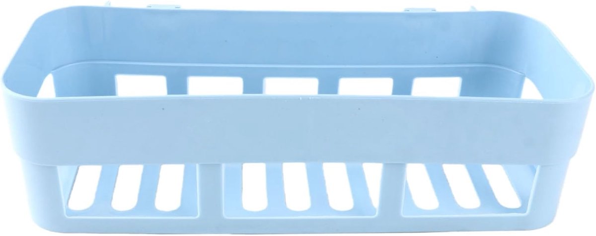 Doucheplanken, Hoekdouchecaddy, Stoktype Wandopbergrekorganisator, Badkamer Keuken Opbergmand(blauw)