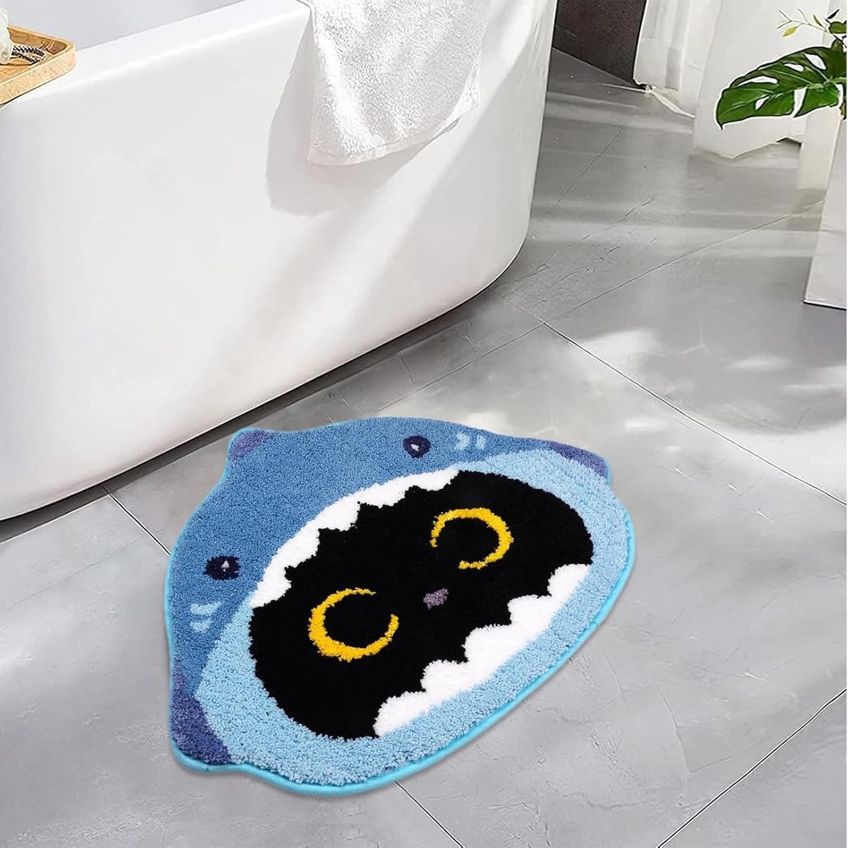 Zachte en Absorberende Badkamer Tapijt voor Katten - Antislip en Wasbaar 50 x 60 cm, Ideaal voor Badkuip en Deurmat