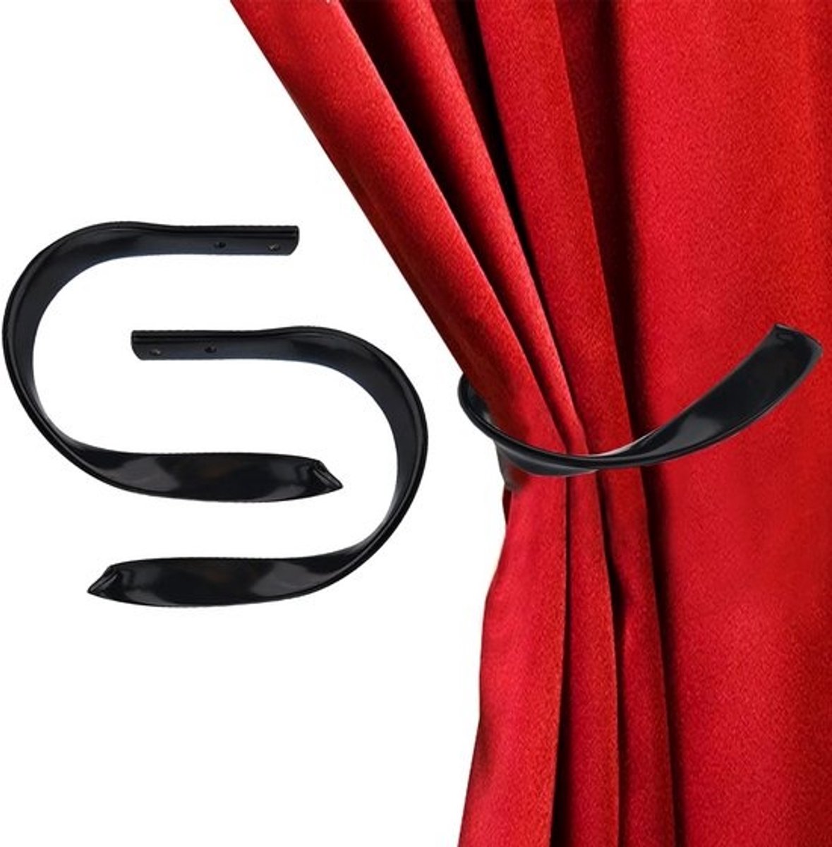 Decoratieve Gordijnhouders voor Wandmontage - Geschikt voor Gordijnen in Woonkamer en Slaapkamer