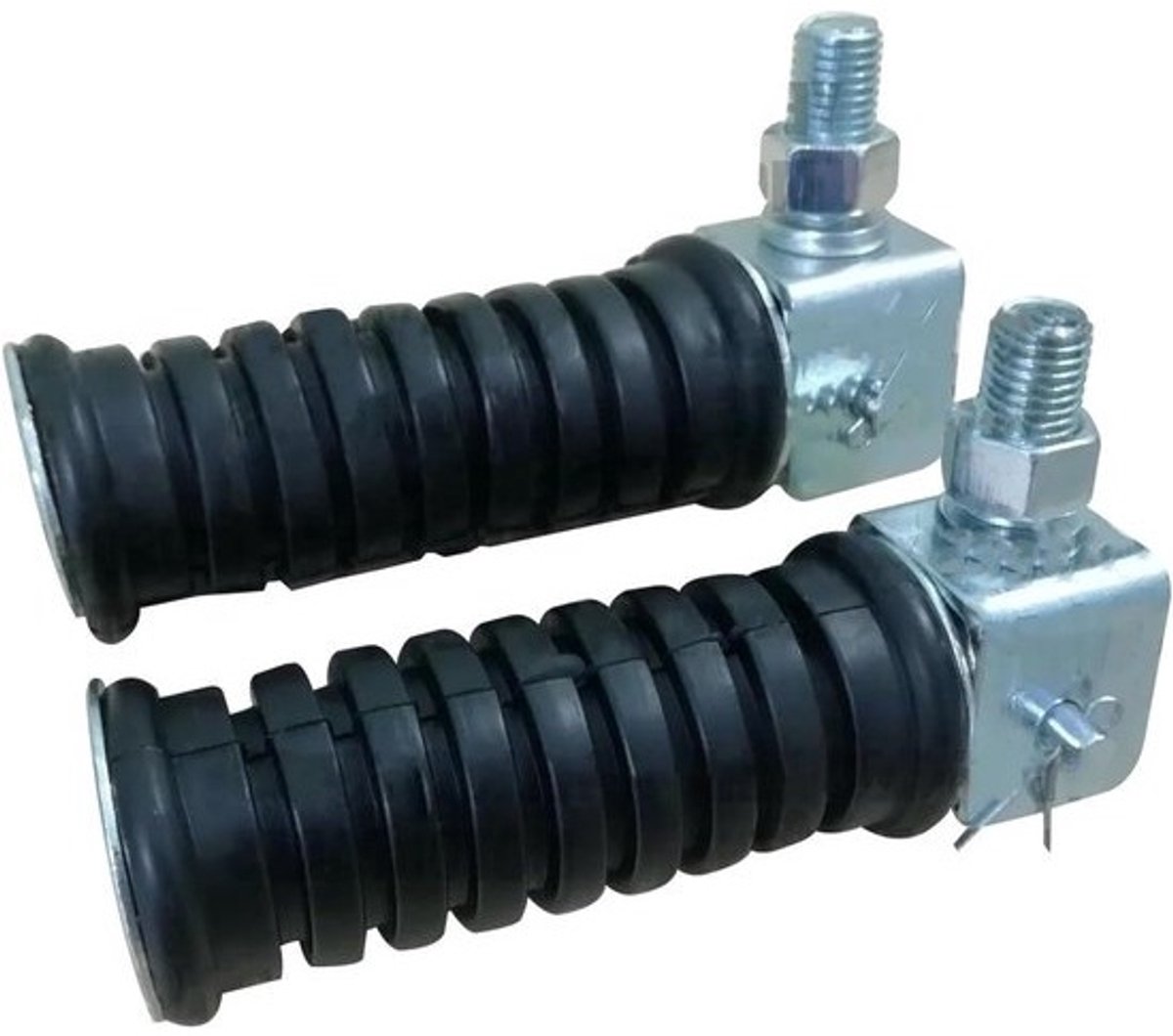 Motorfiets Voetsteunen - Passagiers Steunen - Comfortabel Rijden - Universele Pasvorm - 10 Mm Draad - Zwart