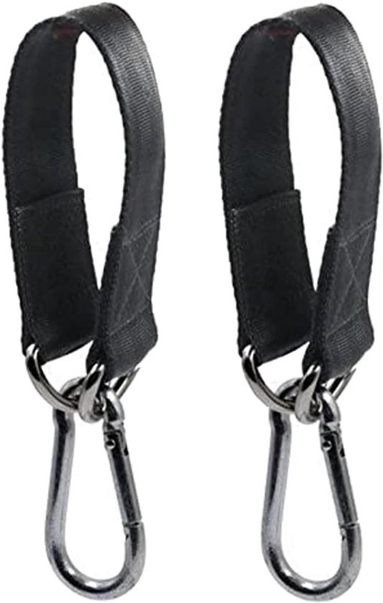 Hangende Riemen Set - Fitness Banden - Kracht Training - Extra Brede Banden - 150kg Draagkracht - Zwart