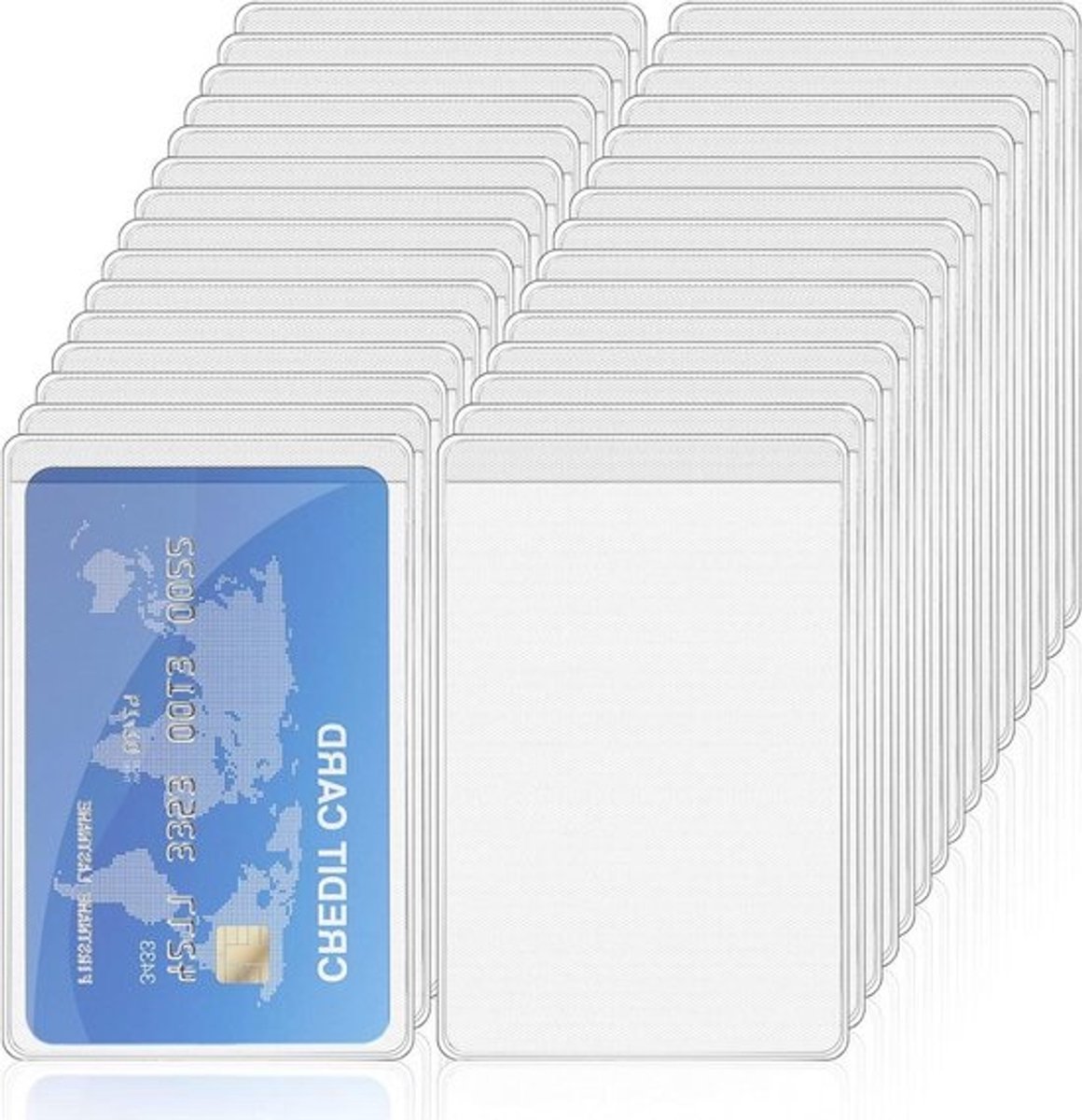 Vicloon 30 Pieces Hard Plastic Card Case Protective Cover EC Card Cases Matte Transparent Durable Credit Card Case for Credit Cards ID Card Transparent