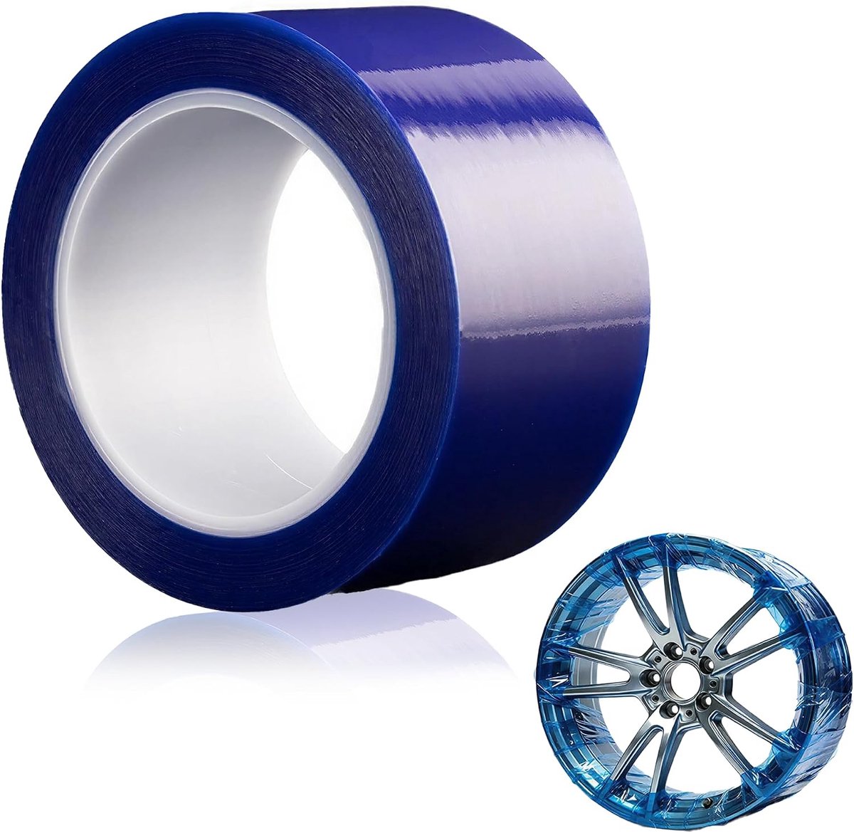 Velgbescherming plakband 200M - Blauw PE-beschermfolie - Krasbestendig - Ideaal voor montagewerkzaamheden - ShopVlot