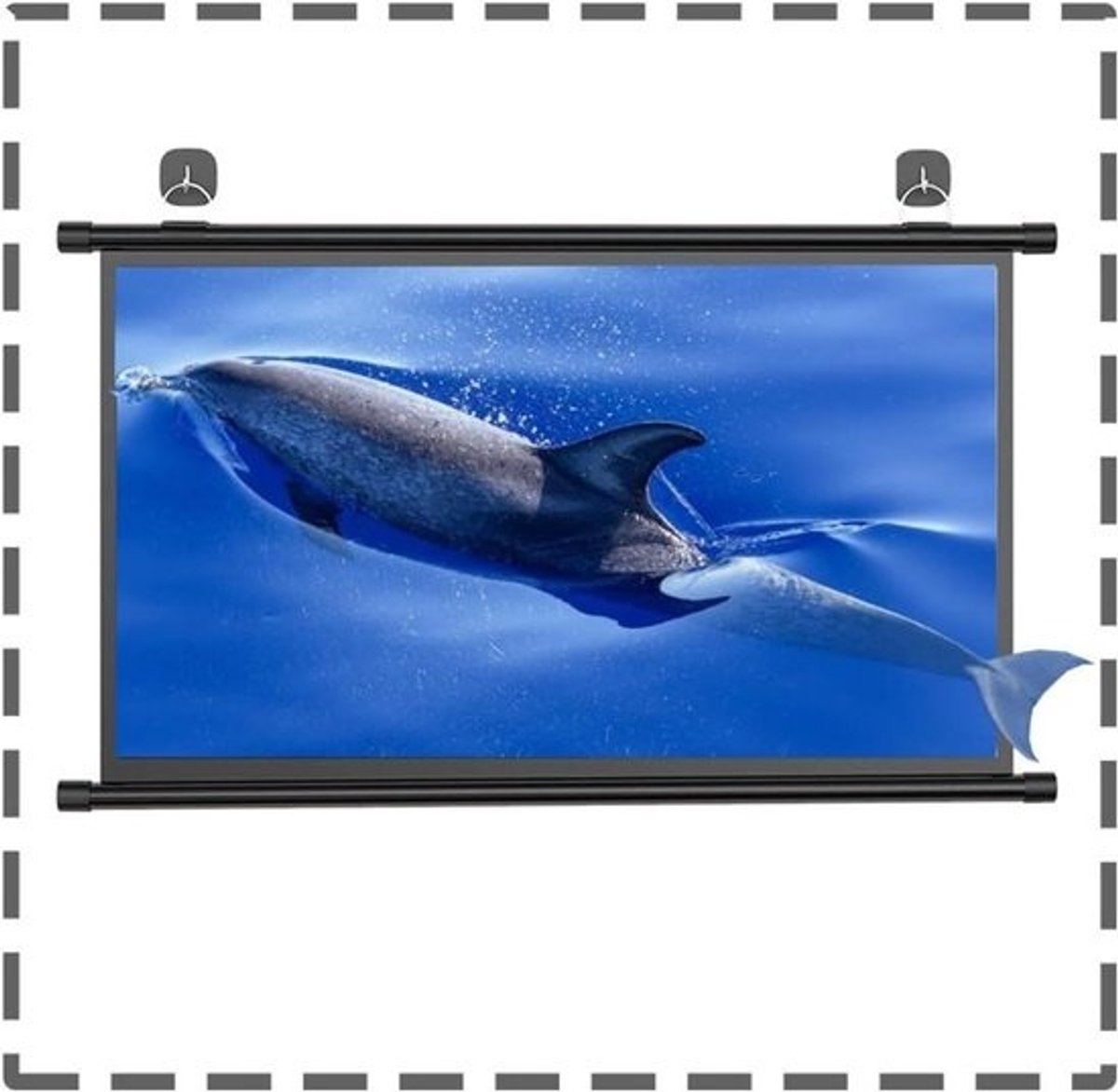 Projectiescherm - Beamer scherm - Thuisbioscoop Ervaren - Wit Glasvezel Gordijn - 60 Inch - Wit