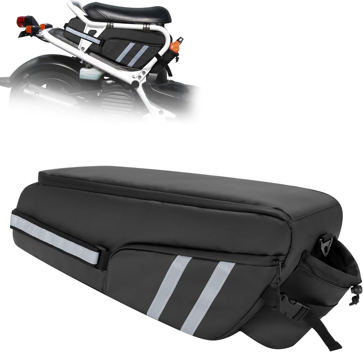 Waterdichte Tas Onder Het Zadel, Compatibel met Honda Ruckus 2010-2024 Scooter, Vastklampen Aan Zijframe, Scooter Onderzadel Opbergorganisator met Schouderband Voor Motorfietsaccessoires