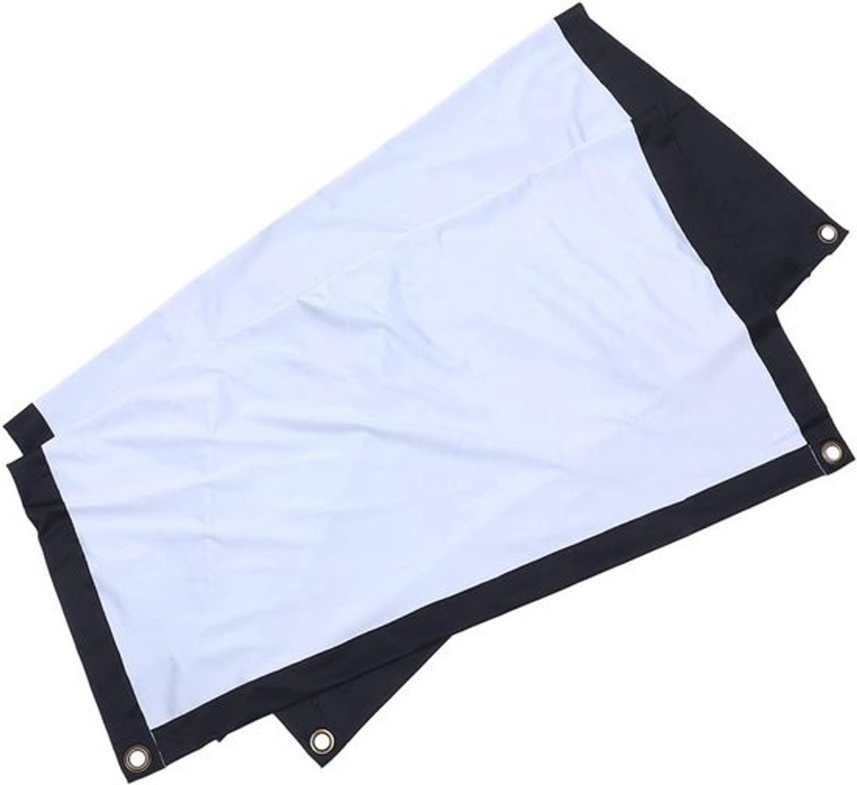 Projectiescherm Vouwbaar - Draagbaar Scherm - Thuisbioscoop Maken - Kreukvrij Polyester - 186 x 105 cm - Wit