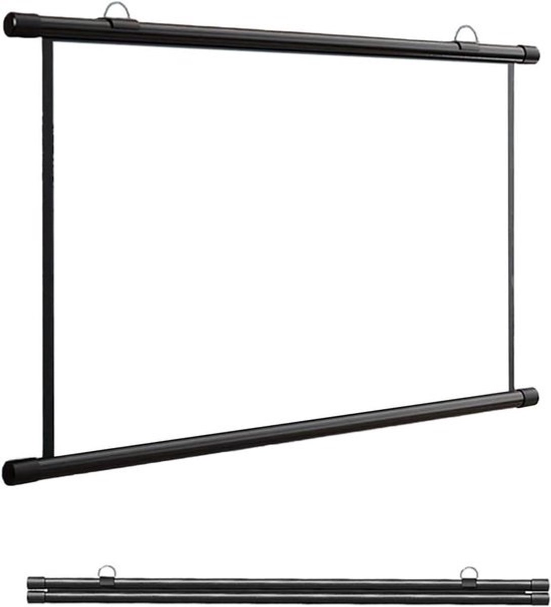 Projectiescherm - Filmscherm - Thuisbioscoop Creëren - Handmatig Neerklapbaar - 72 Inch - Zwart