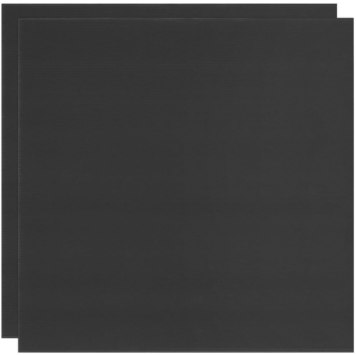 2 stuks gegolfde kunststof platen, 50,8 x 50,8 cm, waterdicht, voor tuinborden, garage/straatborden, 5 mm dik, zwart