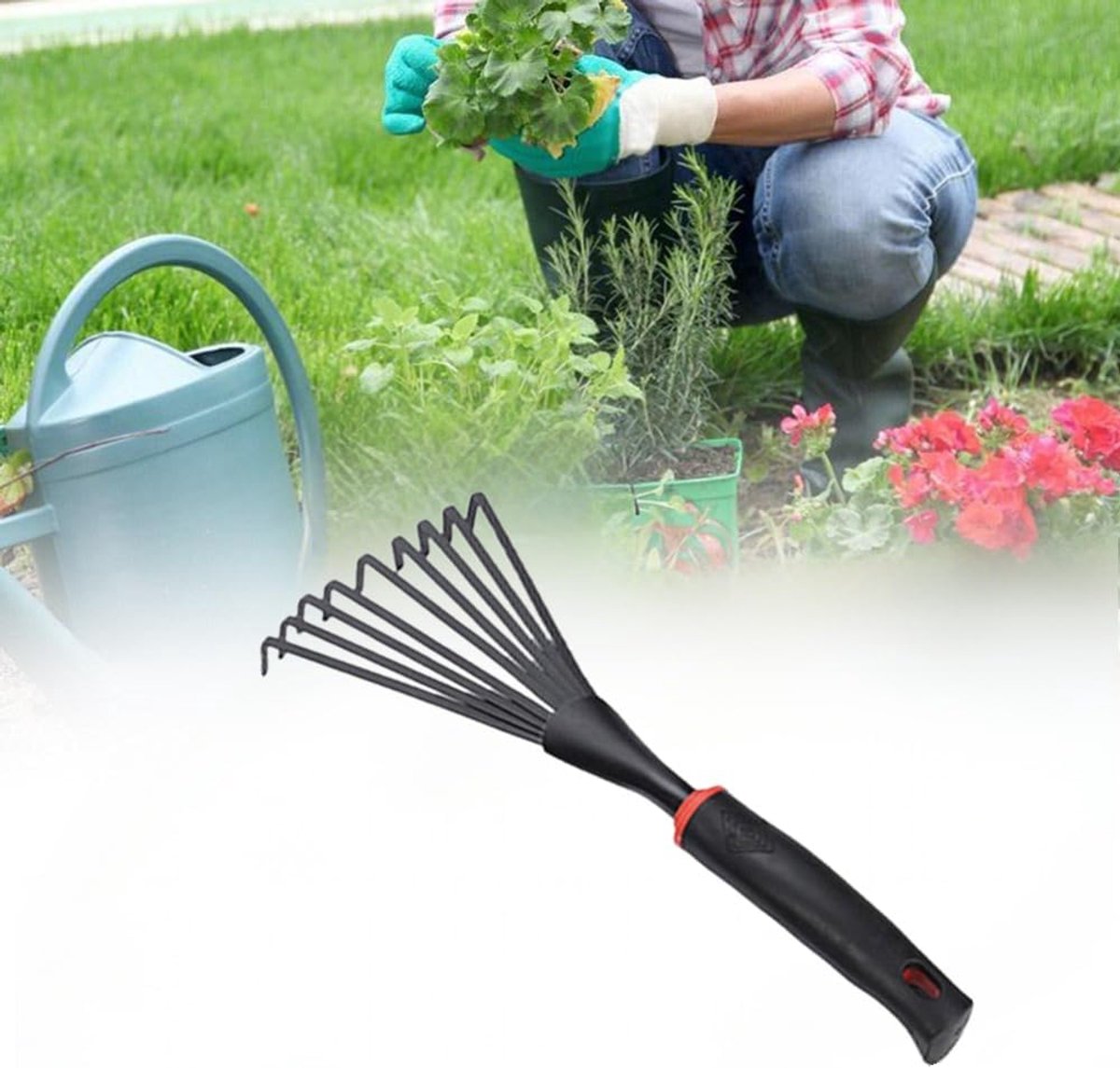 Tuin Rake, tuin Hand Struik Rake, hand Fan Leaf paard Poo Picker, Professionele Tuingereedschap, Ergonomische Grip voor Comfort En Controle Professioneel Handgereedschap
