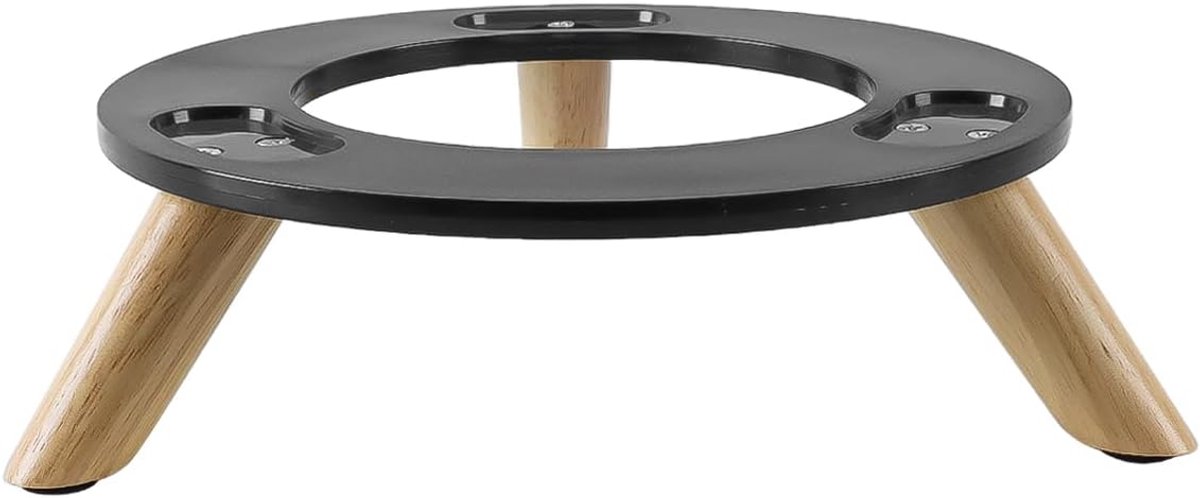 Bureaubladluidsprekerstandaard met houten voetjes en displayhouder voor Aura Studio 2/3/4 generatie, Sound Sticks 3/4 generatie (zwart)