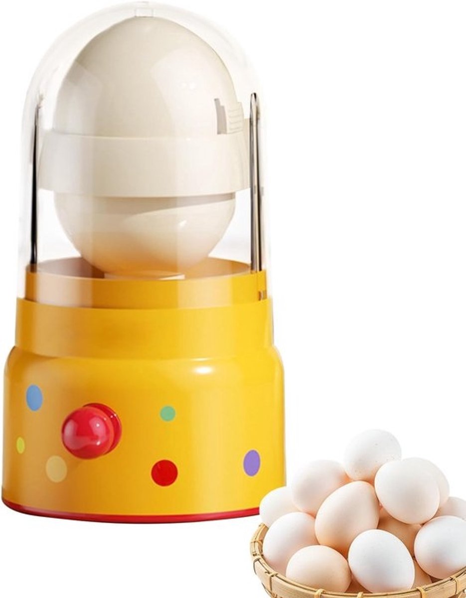 Handmatige Eiermixer - Gouden Eimaker - Eieren Mengen - Shell-Intact Maken - 15.5 x 8 cm - Geel