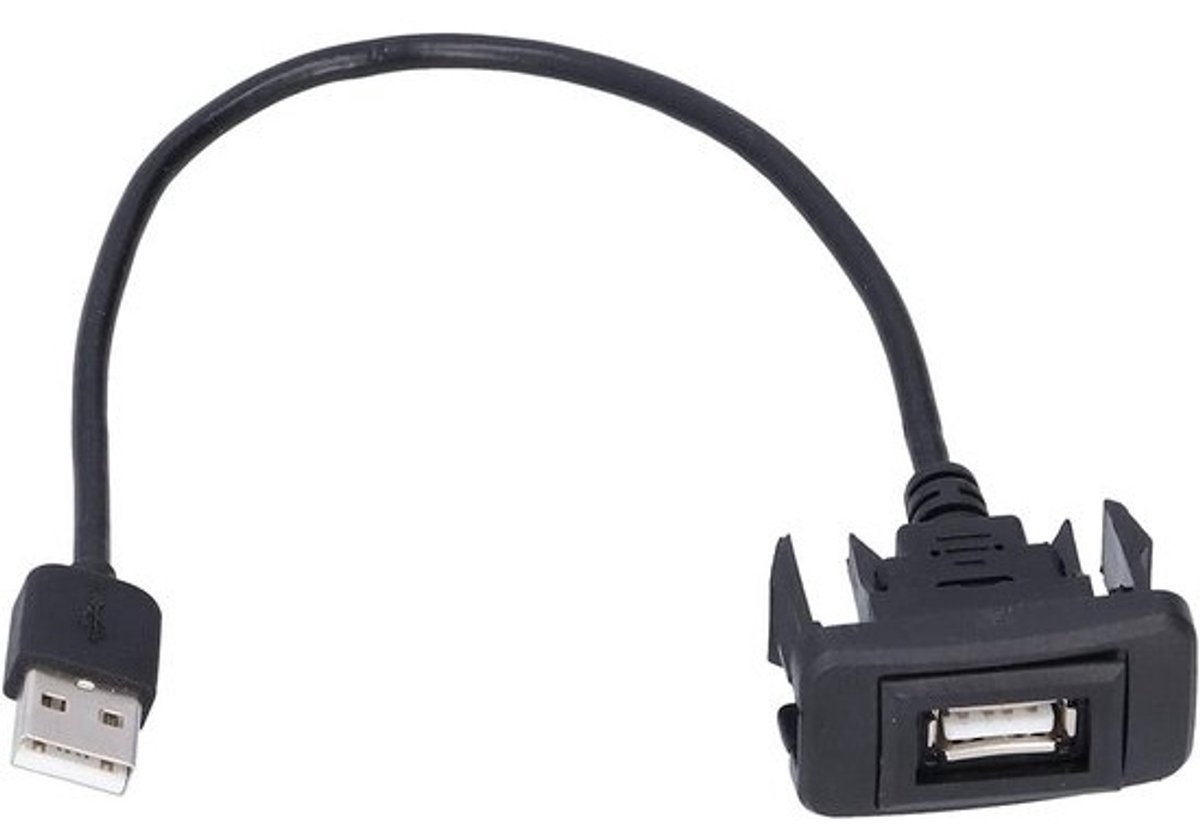Dailygoody - Auto USB-poort Outlet - Flexibele Verlengkabel - Oplaadadapter voor Dashboard - Inbouwadapter Auto USB-aansluiting - Geschikt voor ieder .