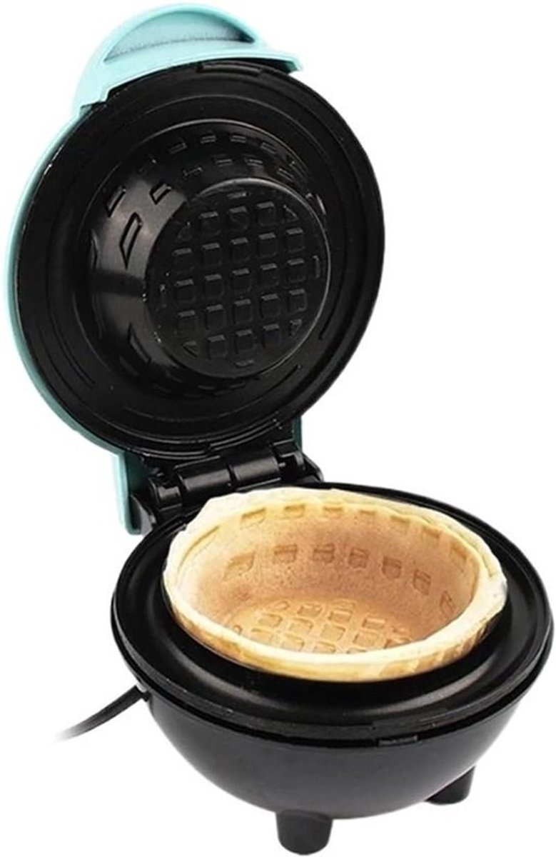 Mini Wafelijzer - Sandwich Toaster Cake Maker - Ontbijt Snacks Maken - Komvormige Bakplaat - 100x100x100 mm - One Color