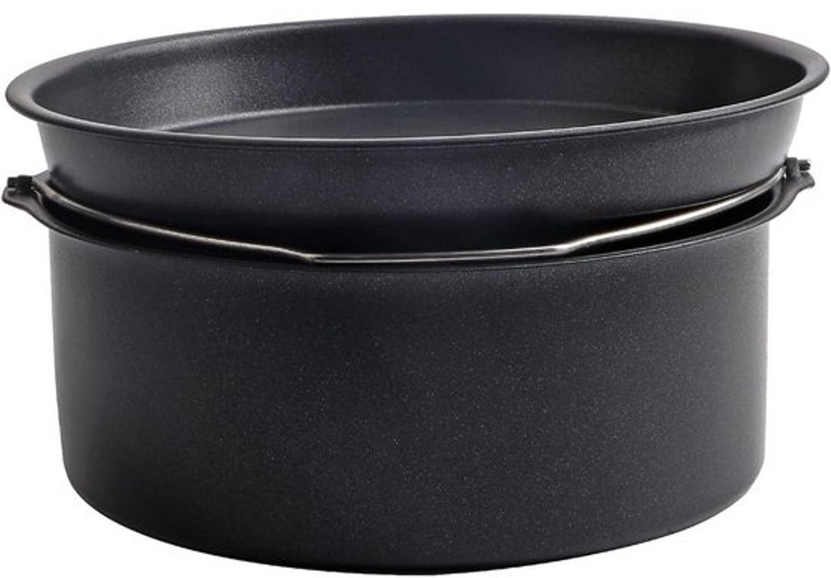 Accessoires Airfryer - Bakvorm Set - Thuis Koken - Non-stick Coating - 20.5 cm - Zwart