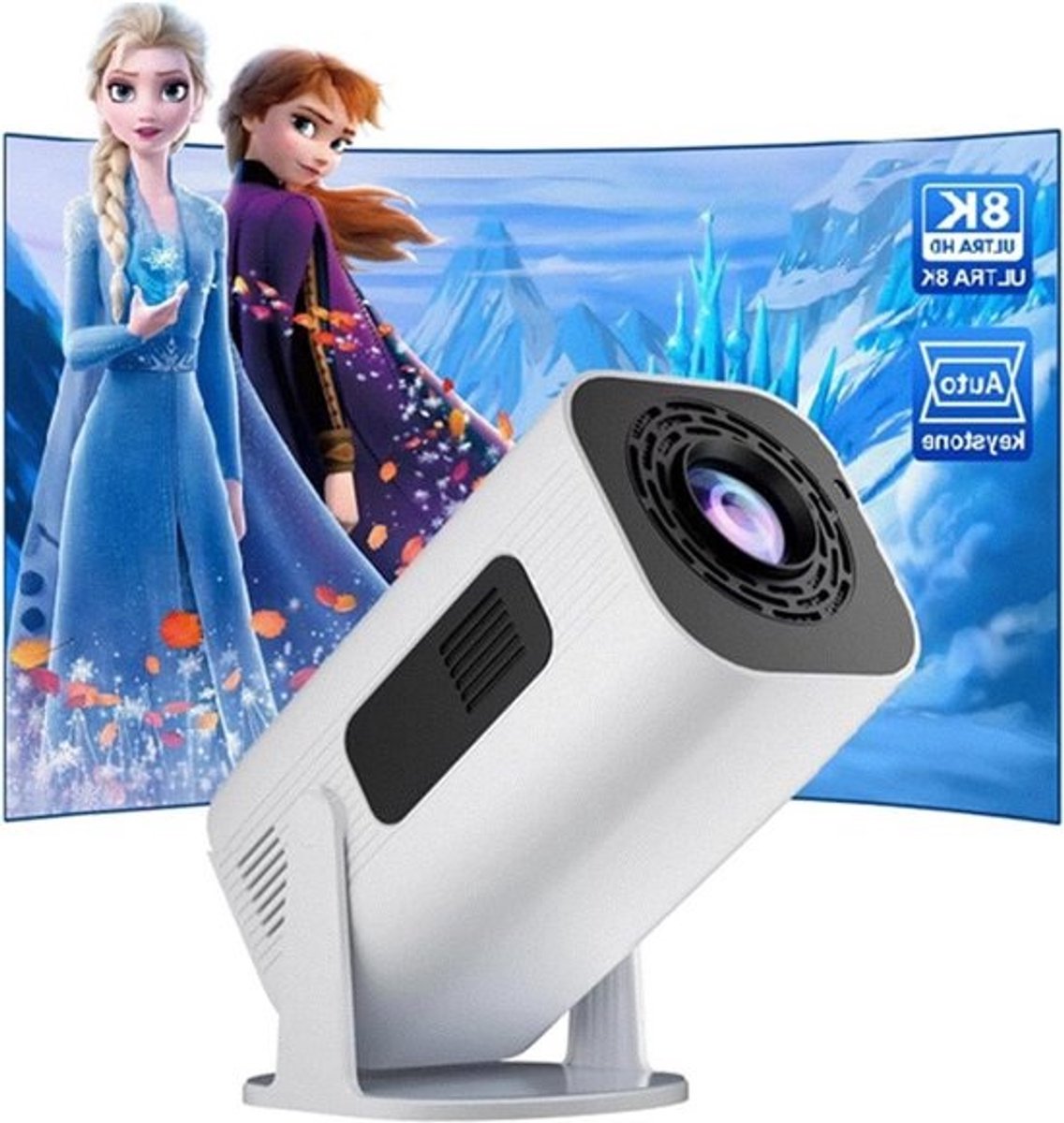 Mini Projector - Draagbare Beamer - Home Cinema Ervaring - Android 11 Systeem - 40-200 Inch Projectie - Wit