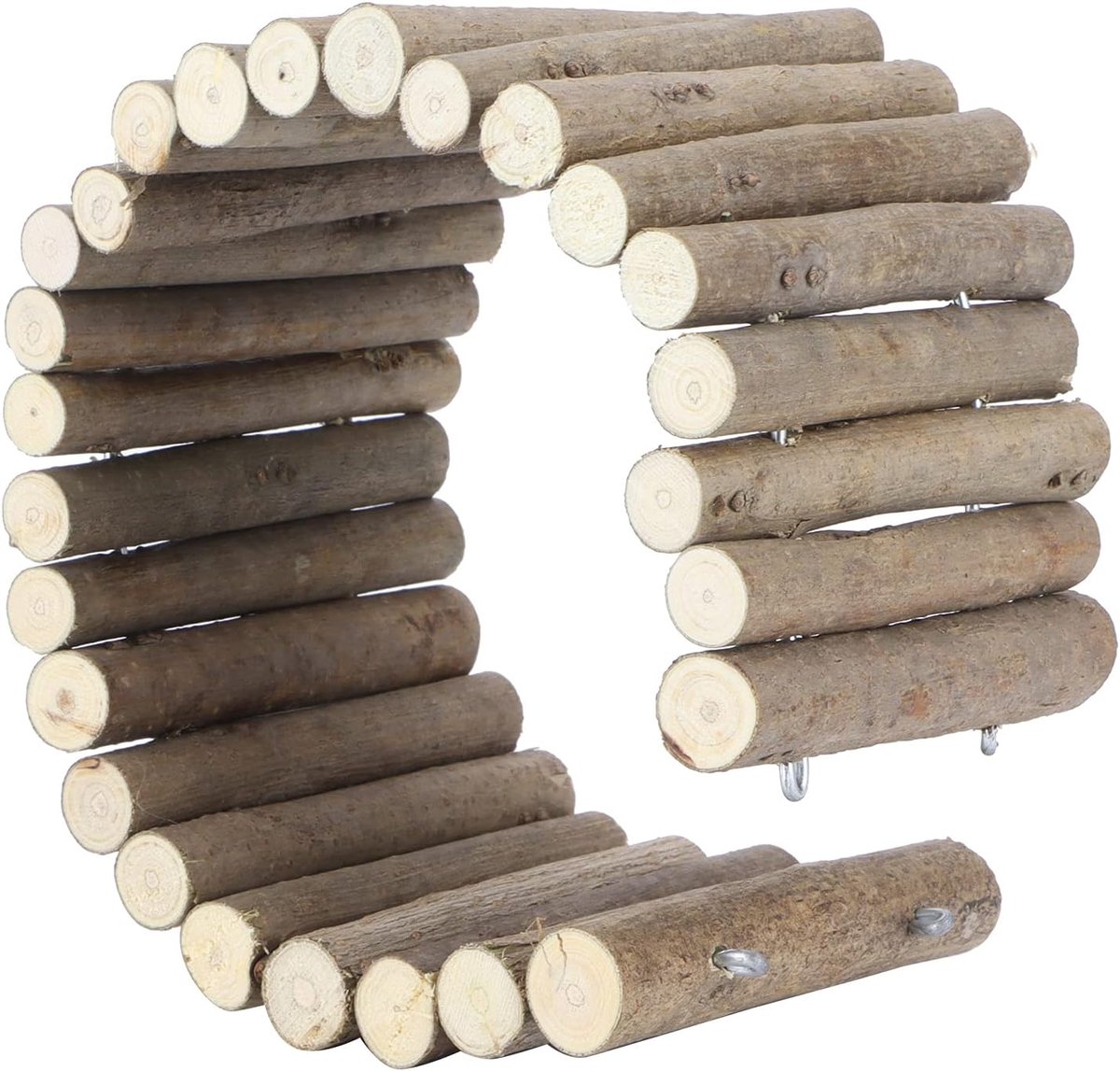 Natuurlijke Houten Ladder Huisdier Brug, 40cm, Kauw Speelgoed voor Dwerghamster en Klein Dier