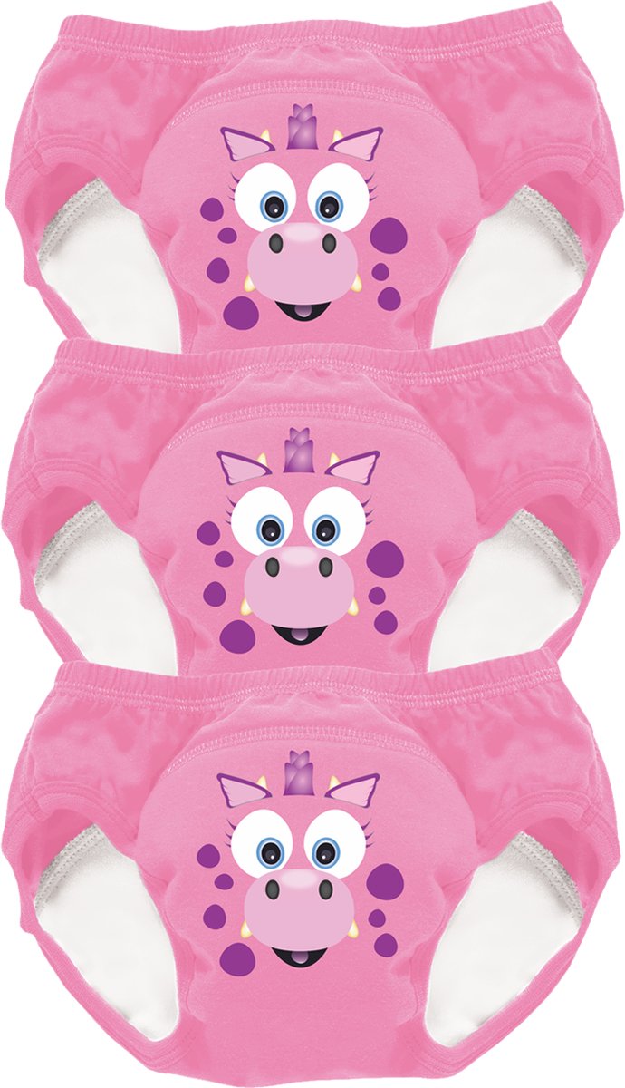 TY Oefenbroekjes Zindelijkheidstraining – 2-3 Jaar – 3 Stuks – roze - draak – Herbruikbaar