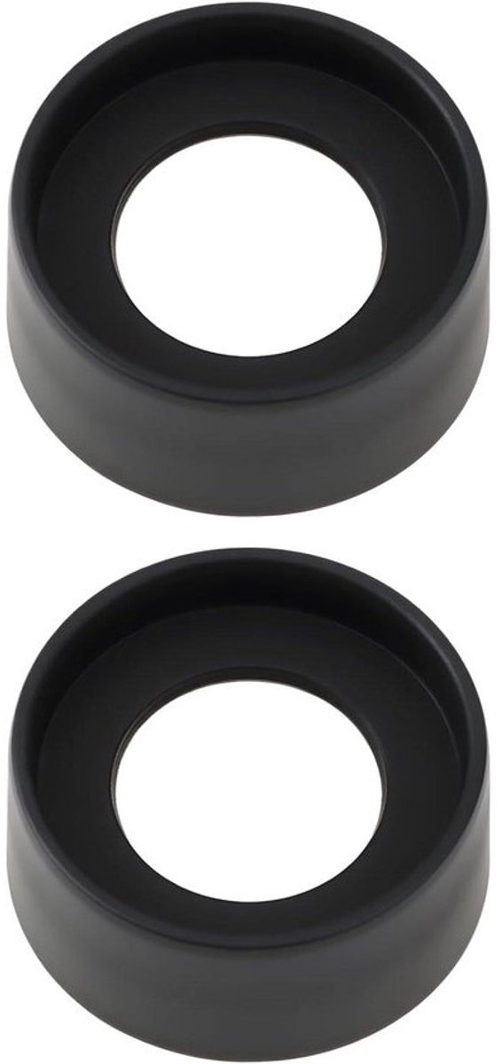Rubberen Oculair Beschermers - Oog Schelpen - Microscoop Gebruik - Opvouwbaar Ontwerp - 2 Stuks - Zwart