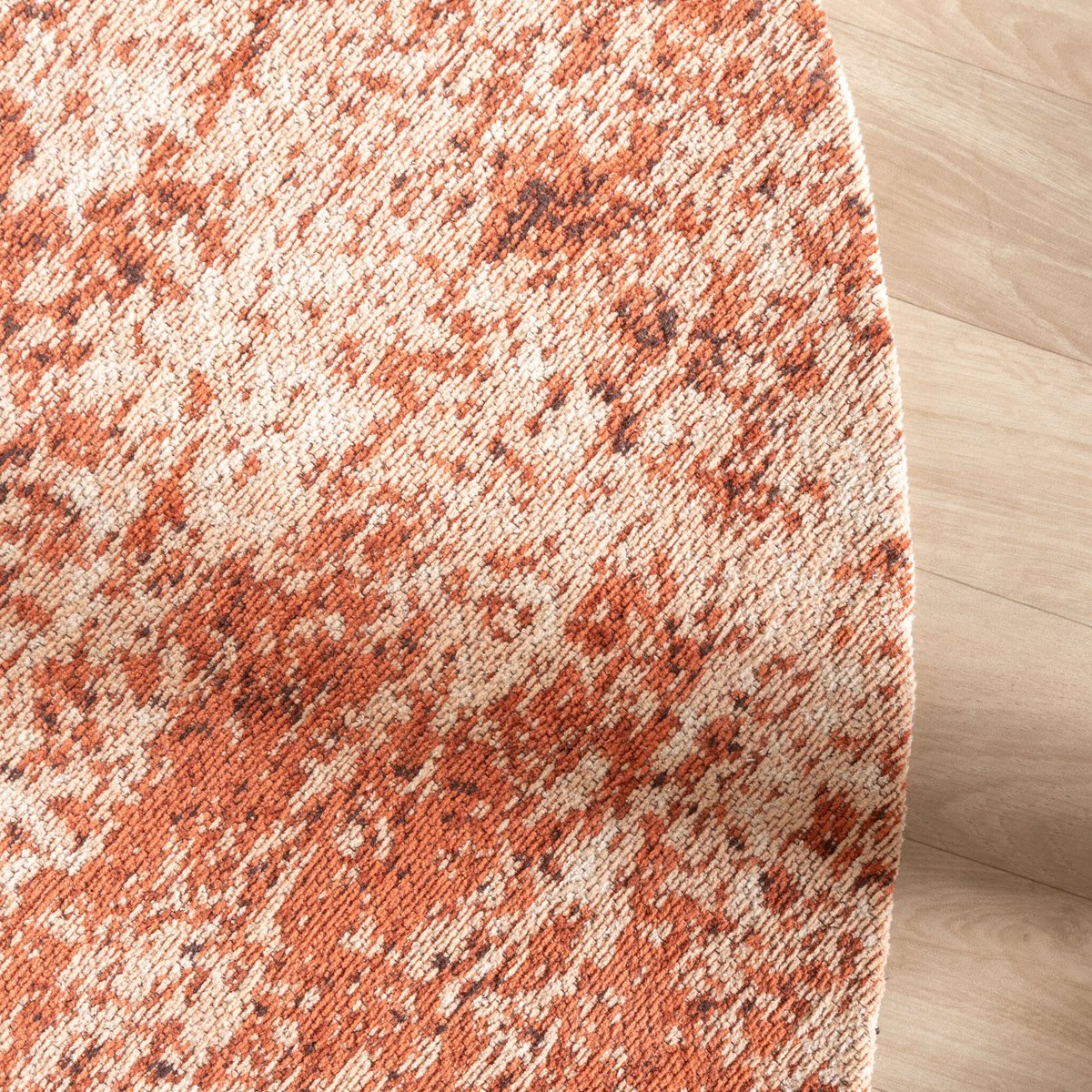 Studio Clarice Rond abstract vloerkleed - Candice Terracottacotta - Ø 80cm