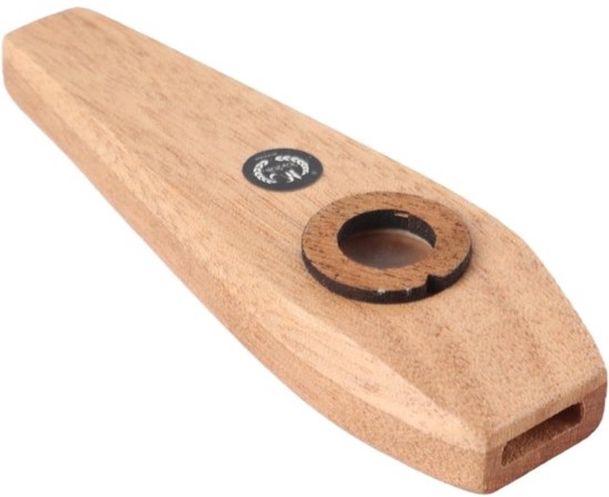 Houten Kazoo Fluit - Muziek Instrument - Muziek Maken - Glad Gepolijst Oppervlak - 10.2 cm Lengte - Houtkleur