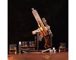 Whiskey karaf - AK47 stijl - Whiskey set met 4 glazen - 1 liter