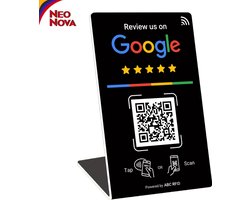 NFC Google Review Baliebord – Direct Reviews via Tap & Scan – Meer Klanten Verzamelen – Zwart – Voor Bedrijven • Restaurants • Cafés • Winkels • Showrooms
