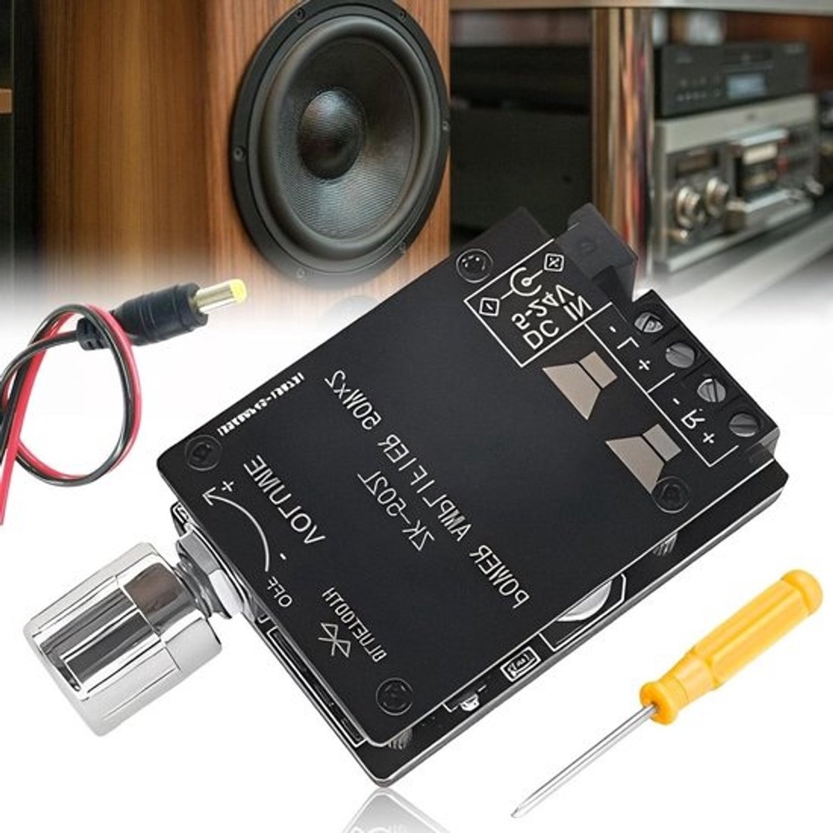 2-kanaals Bluetooth audioversterker 50W met AUX en 5.0 technologie