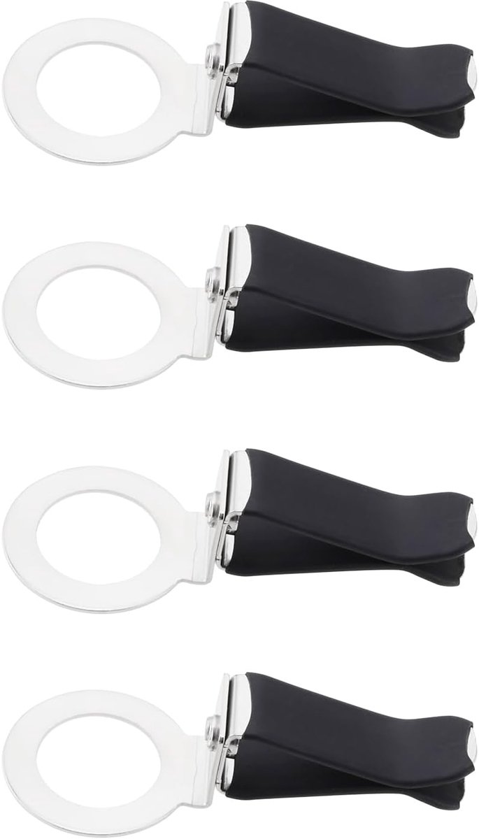 Dailygoods- Luchtverfrisser Auto - 4x Zwart - 360° Draaibaar - Metalen Clip - Duurzaam - Verstelbaar Ontwerp - Parfumclip