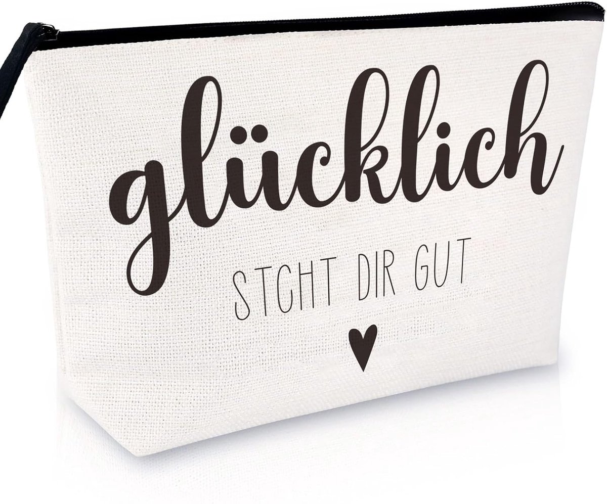 Dailygoods- Make-uptas met spiegel - Klein - Organizer - Cosmetische tas - Duurzaam - Hoogwaardige materialen - Wit - Cosmetica Tas