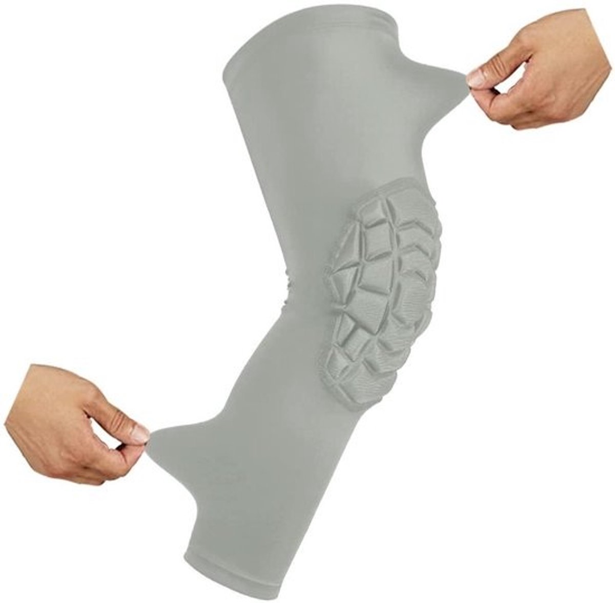 Kniebeschermers - Sport Kniehoes - Blessurepreventie - Verstevigde Bescherming - 2 Stuks - Grijs
