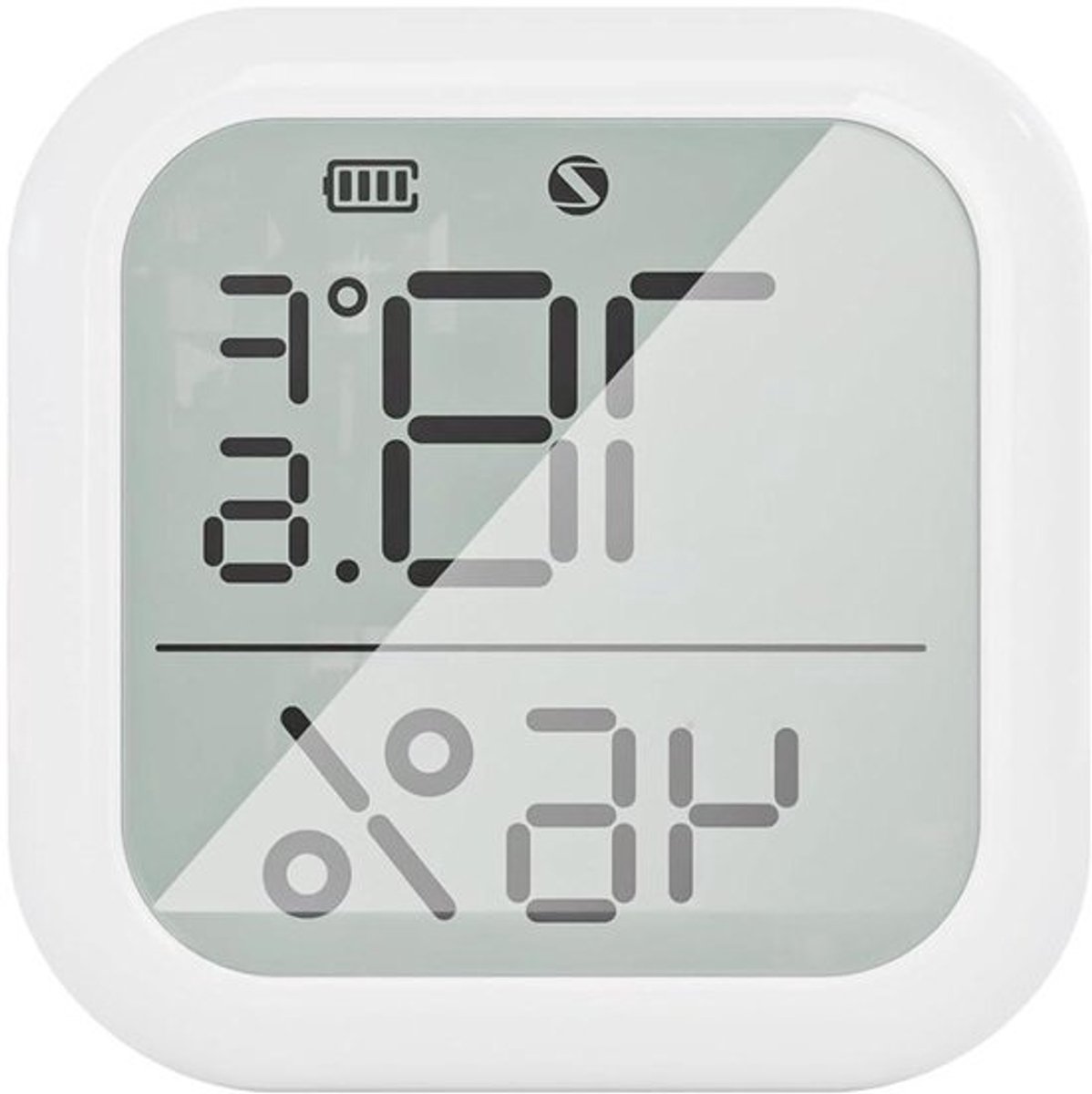 Binnenthermometer Vochtigheidssensor - Hygrometer App - Milieu Monitoren - Realtime Data Logging - 6 x 6 x 2 cm - Wit