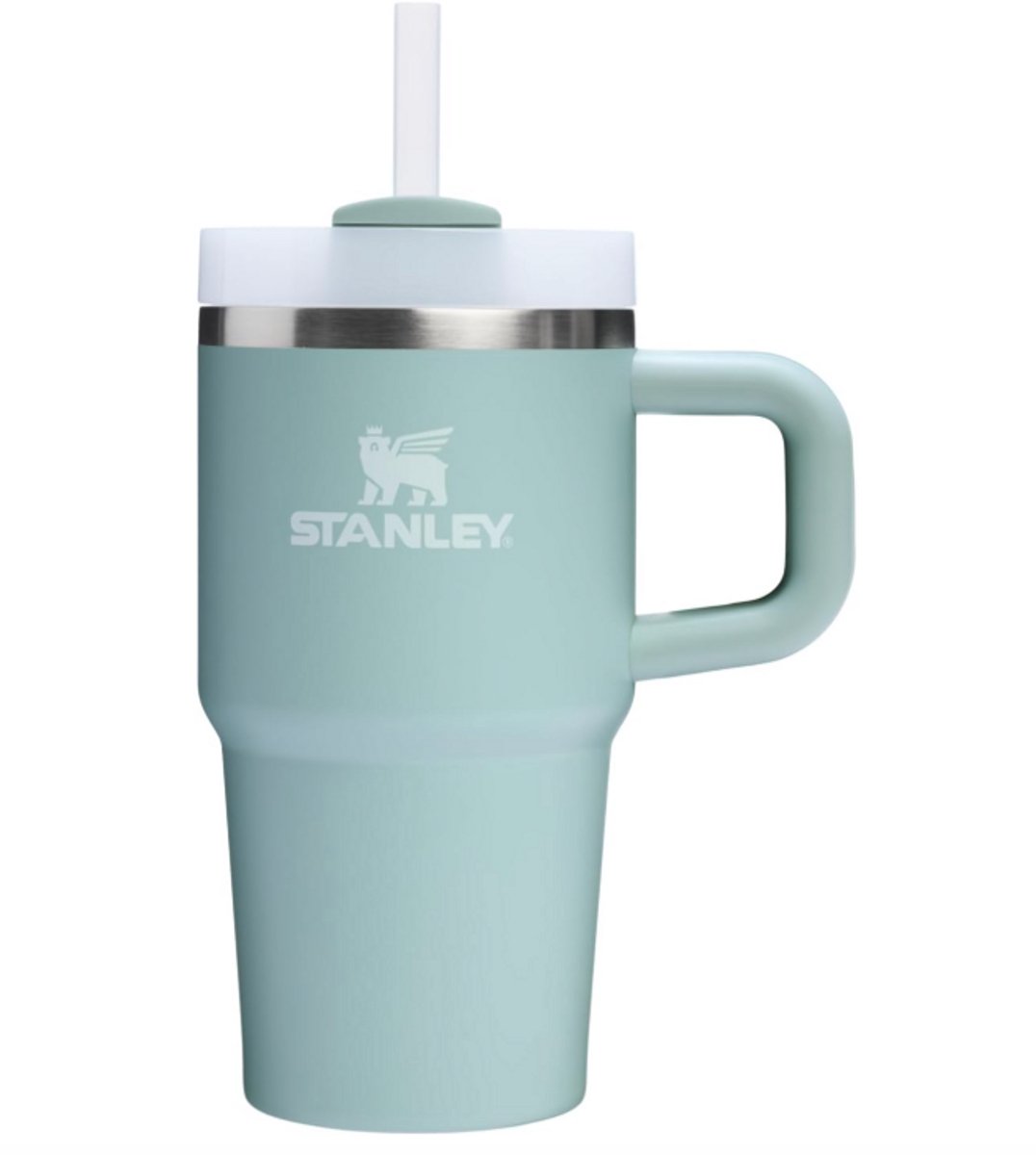 Stanley Quencher H2.0 Flowstate Tumbler 0.59L (Seafoam) - RVS - Lekvrije Thermosbeker met Rietje & Handvat – Geïsoleerd RVS – BPA-vrij - Drinkfles Waterfles