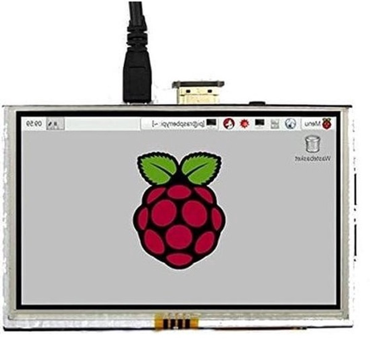 TFT LCD Touchscreen - Extra Monitor - Projecten Sturen - Resistief Scherm - 5 Inch - Blauw Groen