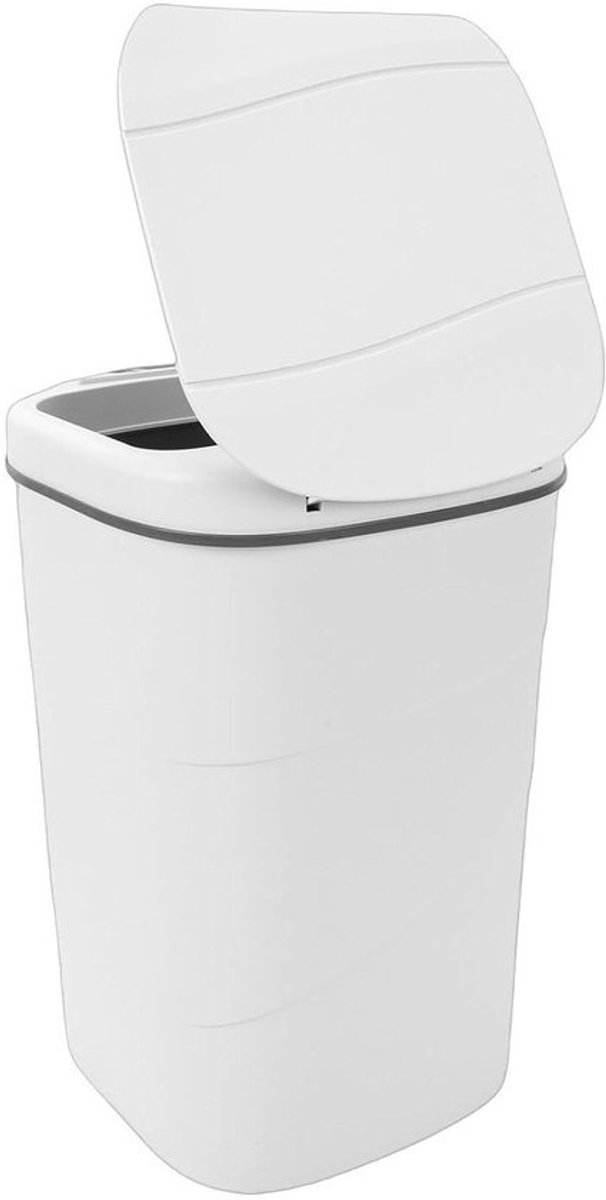 Automatische Prullenbak - Sensor Vuilnisbak - Hygiënisch Afval Beheren - Contactloze Bewegingssensor - 18L - Wit