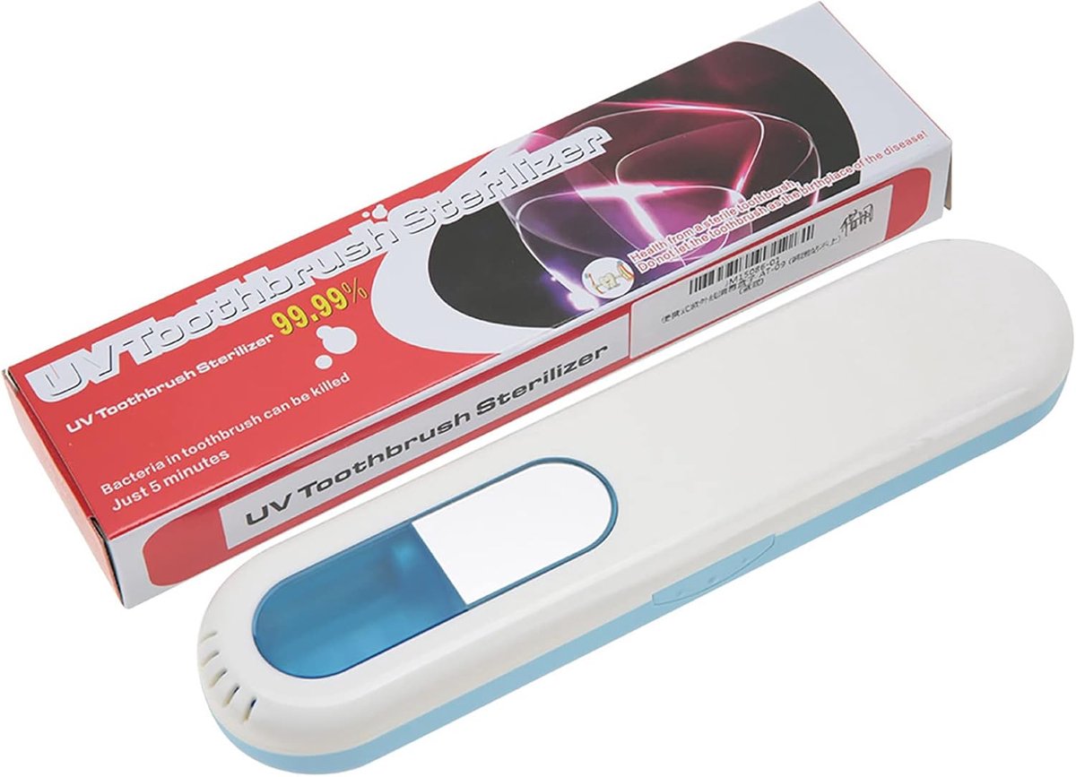 Dailygoods - Draagbare UV-tandenborstelsterilisator - Mondgezondheid - Compact en lichtgewicht - Blauw - Desinfectie - Voor onderweg - Tandenborstelst