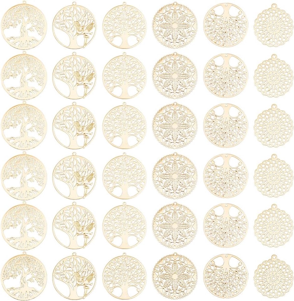 Dailygoods - Set van 36 Filigree Bedels voor Sieraden