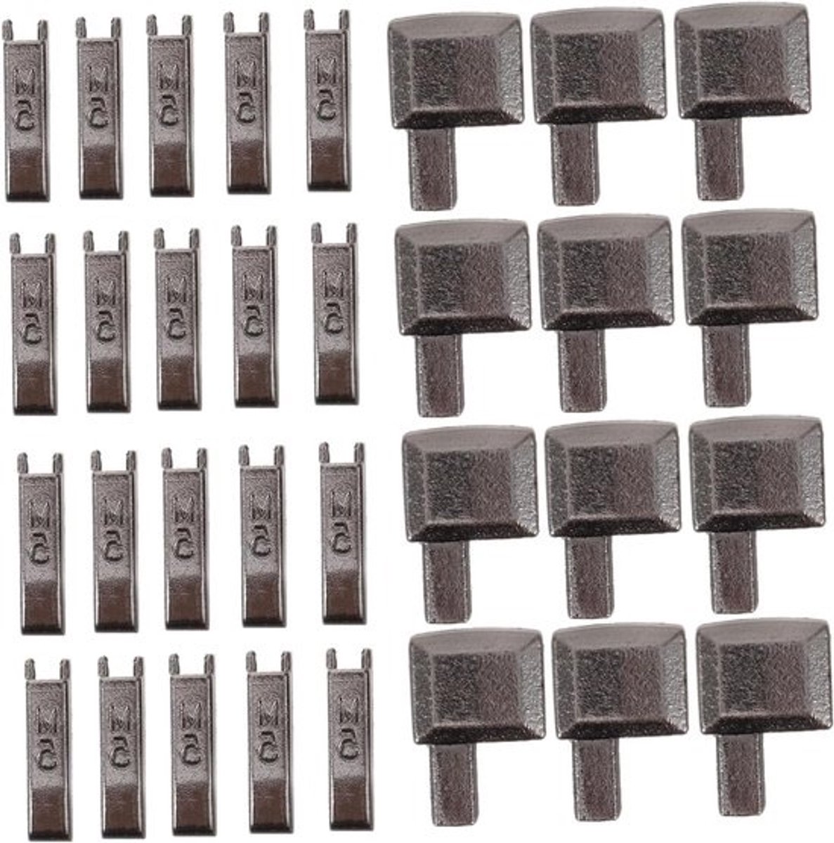 Rits Reparatie Sets - Rits Accessoires Ritsen - Kleding Repareren - Afneembare Combinatie - 20 Sets - Koffie