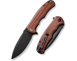 CIVIVI Praxis - Klapmes met Flipper, 9Cr18MoV lemmet, Cuibourtia houten handgrepen, Liner Lock, 3,75 inch, zwart stonewashed, C803H