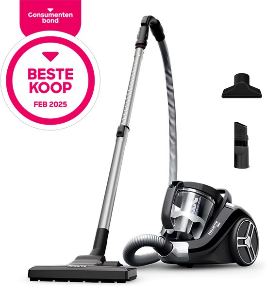 Rowenta Compact Power XXL RO4B25EA Stofzuiger Zonder Zak - 900W - 2,5L XXL Reservoir - 99,98% Filtratie - Compact & Licht
