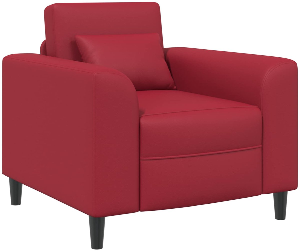 vidaXL Fauteuil - Wijnrood - Kunstleer