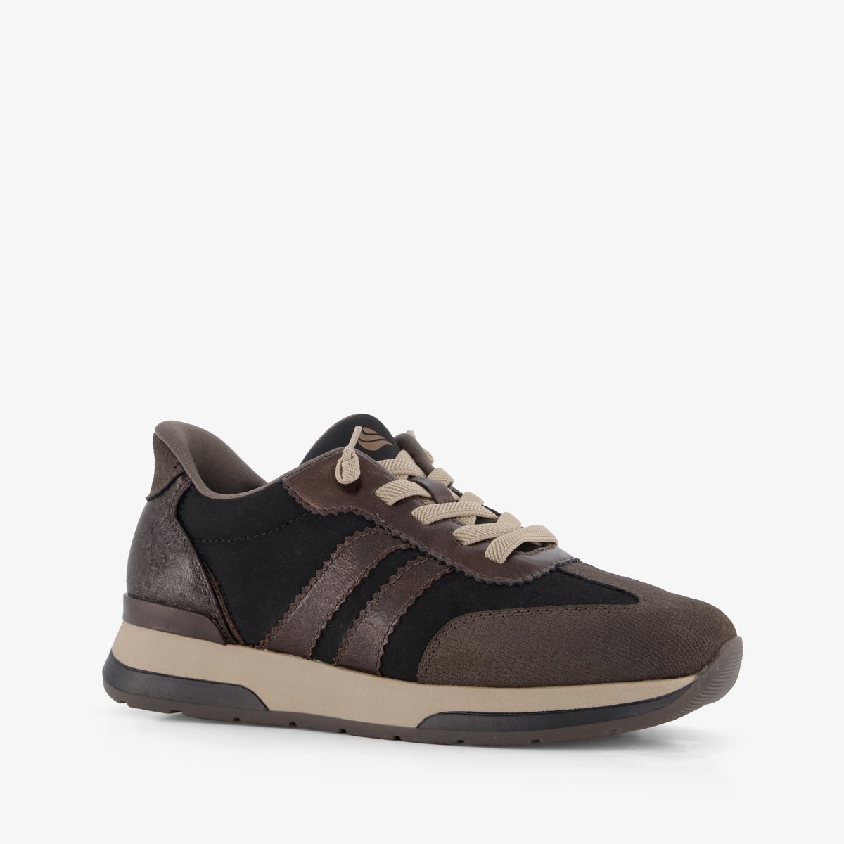 Softline dames sneakers met H leest bruin - Maat 41 - Uitneembare zool